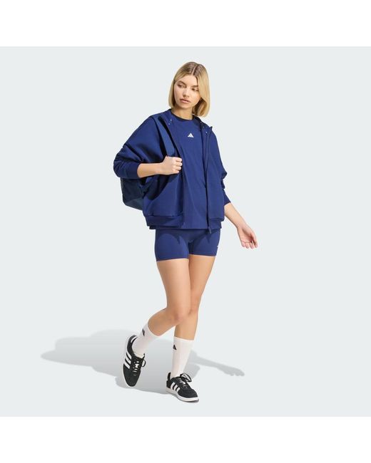 Adidas Blue 3 Stripes Studio Tracktop
