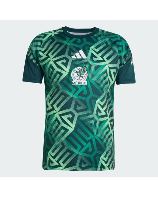Adidas Green Jersey Mexico 26 Home Pre Match Jersey for men