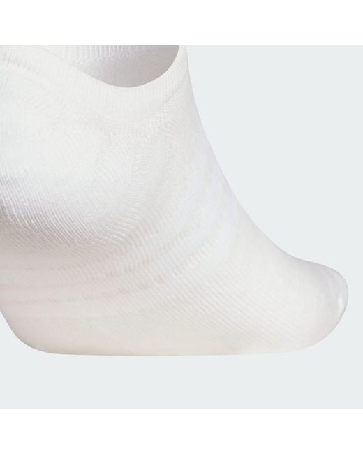 Adidas White Performance 3 Pack No Show Socks