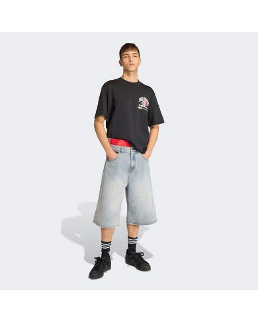 Adidas Gray Denim Shorts for men
