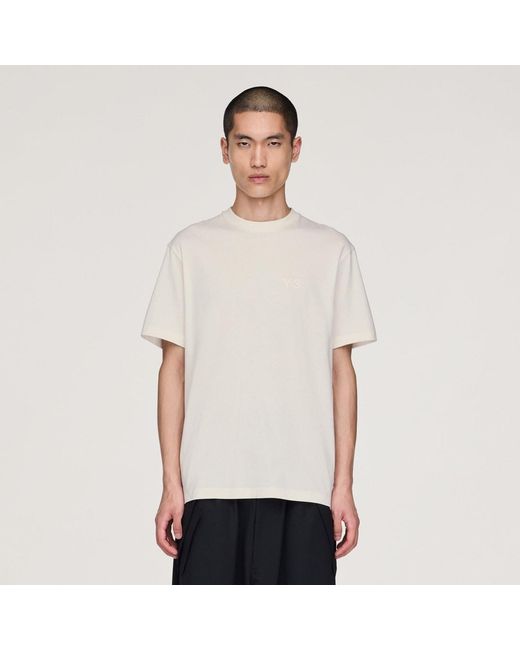 Adidas White Y-3 Regular Short Sleeve T-Shirt