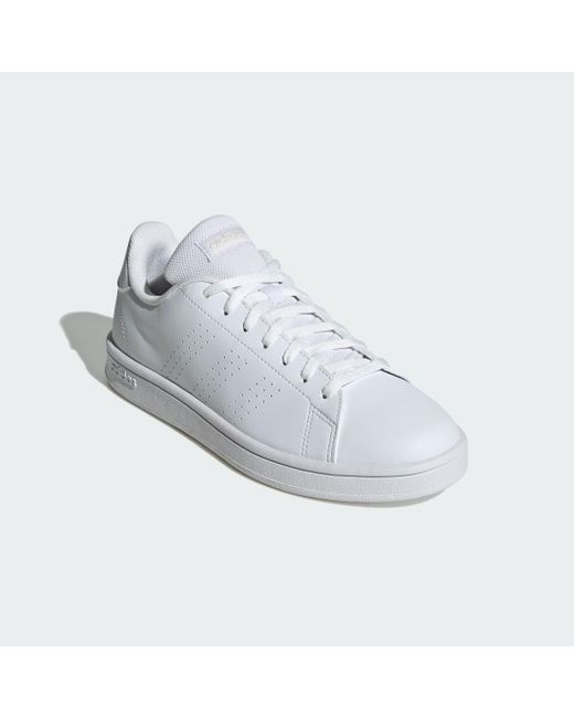 Adidas White Advantage Base Court Lifestyle Shoes