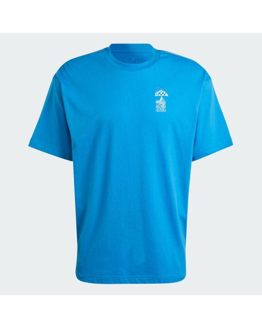 Adidas Blue Graphic T-shirt (gender Neutral)