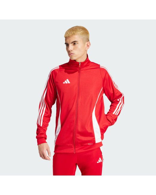 Giacca da allenamento Tiro 24 di Adidas in Red da Uomo