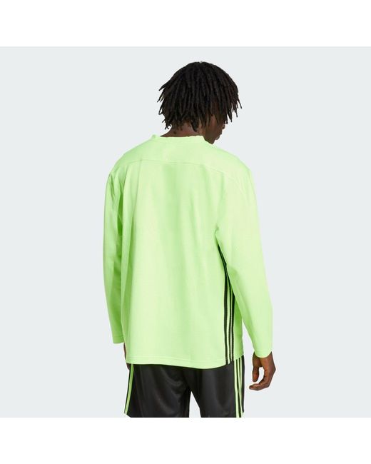 Adidas Green Adicolor Mesh Long Sleeve for men