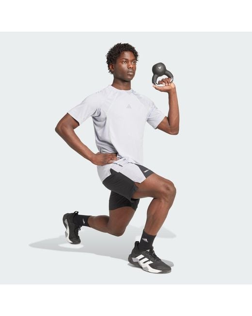 Adidas White Tech Apparel Climacool Tee for men