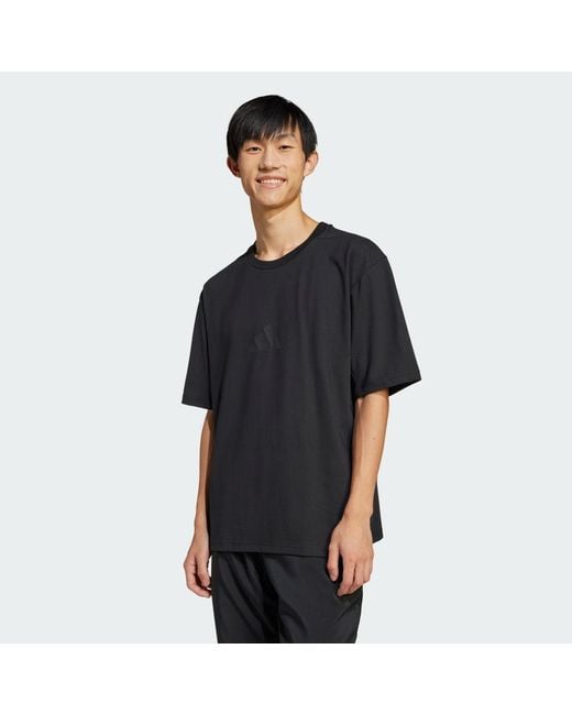 Adidas Black Z.N.E. Loose-Fit Tee for men