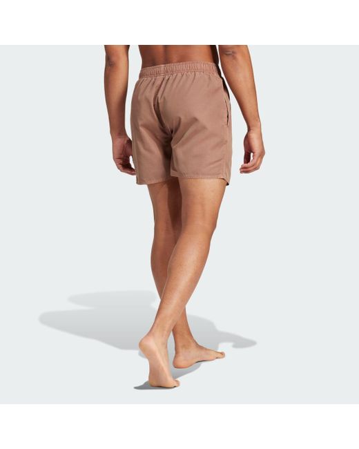 Adidas Brown Washed Out Cix Swim Shorts for men
