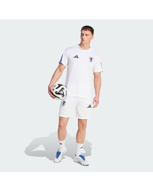 Adidas White Football Jude Bellingham Training Shorts Kd8935 for men