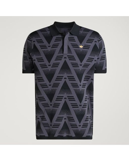 Adidas Blue Fully Fashion Knit Polo for men