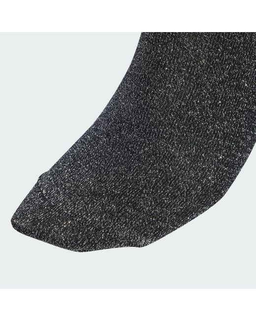 Adidas Black 3-Stripes Glitter Crew Socks 2 Pairs