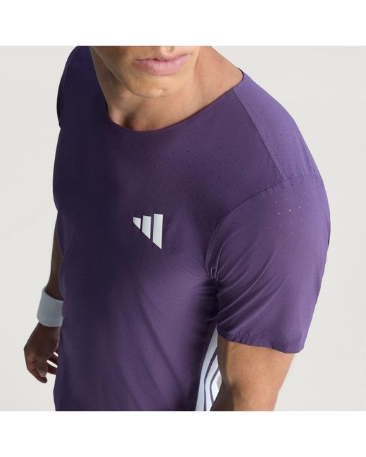 Adidas Purple Adizero Running T-Shirt for men