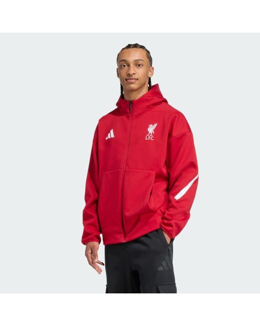 Adidas Red Liverpool Fc Z.N.E. Anthem Jacket for men