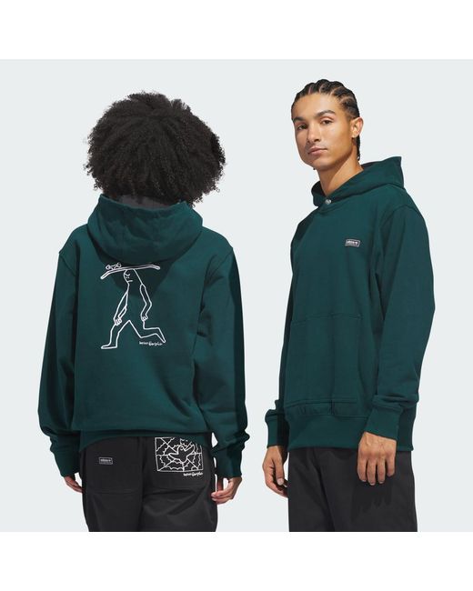 Adidas Green Skateboarding X Mark Gonzales Skate Head Hoodie