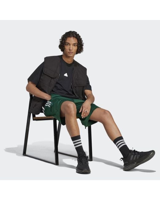 Adidas Green Tiro Cargo Shorts for men