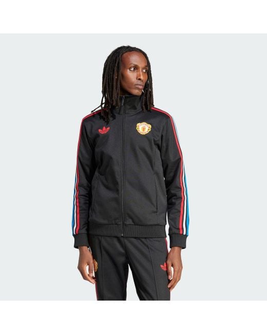 Adidas Black Manchester United Stone Roses Originals Track Top for men