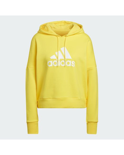 Adidas Yellow Future Icons Badge Of Sport Hoodie
