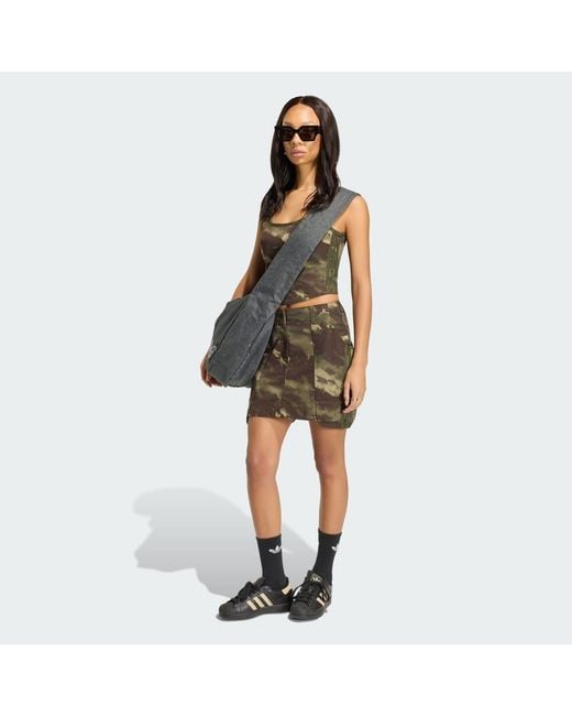 Adidas Green Cargo Skirt