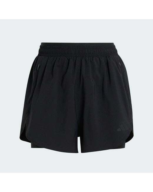 Adidas Black D4T Workout Go To 2In1 Shorts