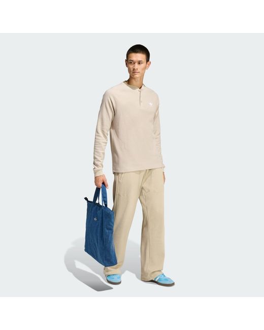 Adidas Natural Trefoil Essentials Long-Sleeve Top for men