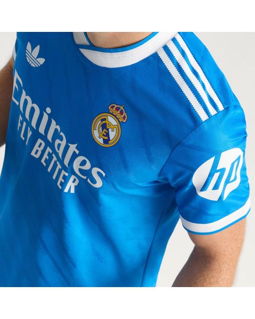 Adidas Blue Real Madrid 25/26 Third Authentic Jersey for men