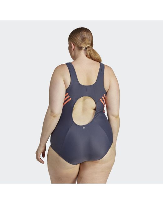 adidas 3-Streifen Badeanzug – Große Größen in Blau | Lyst AT