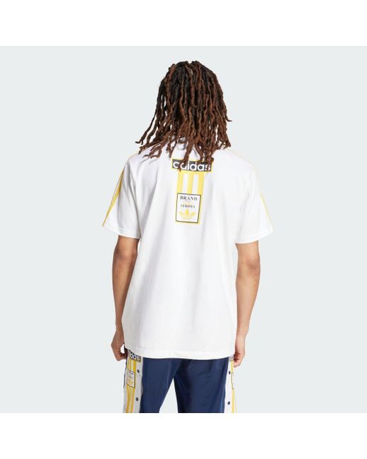 T-shirt adicolor adibreak di Adidas Originals in White da Uomo