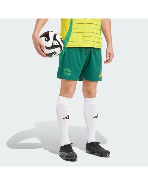 Adidas Originals Green Celtic Fc 24/25 Away Shorts for men