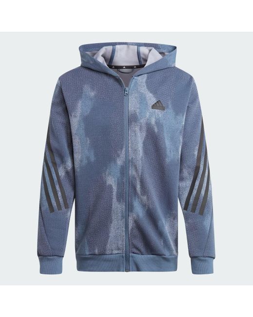 Adidas Future Icons 3-Streifen Kapuzenjacke in Blue für Herren