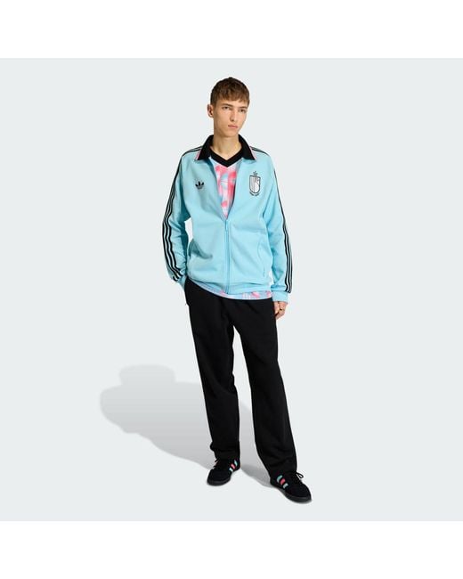 Adidas Blue Belgium Away Anthem Jacket for men