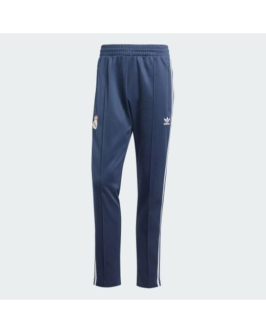 Adidas Blue Real Madrid Beckenbauer Tracksuit Bottoms for men