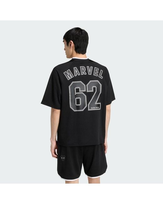 Adidas Black Marvel Spider- Mesh Jersey for men