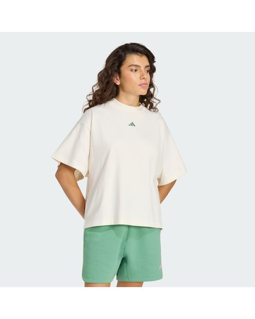 Adidas Originals Green T-Shirt Adidas W 3 Stripes Gfx Tee