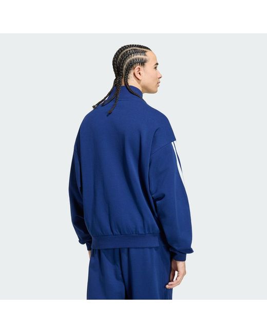 Adidas Blue Kit 3-Stripes Track Top for men