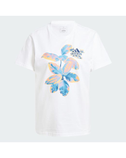 Adidas White Beach Graphic T-Shirt