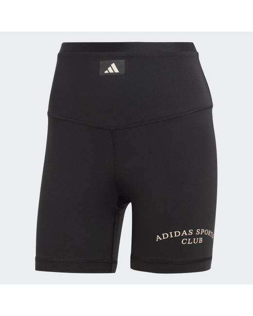 Adidas Black Sports Club Short High-Waist Leggings
