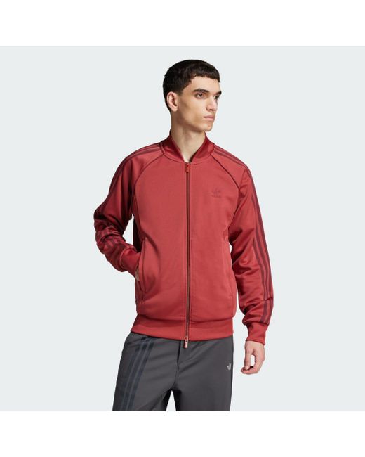 Track Jacket Adicolor Classics Sst di Adidas in Red da Uomo