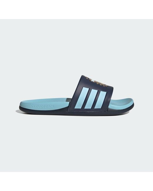 Adidas Blue Adilette Comfort 2.0 Argentina Slides