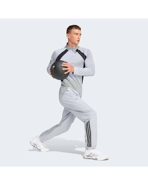 Adidas Gray Tech Essentials Workout Track Bottoms for men