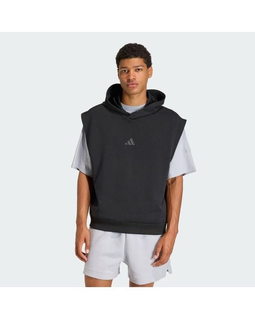 Chaleco Con Capucha Soft Lux Adidas de hombre de color Black