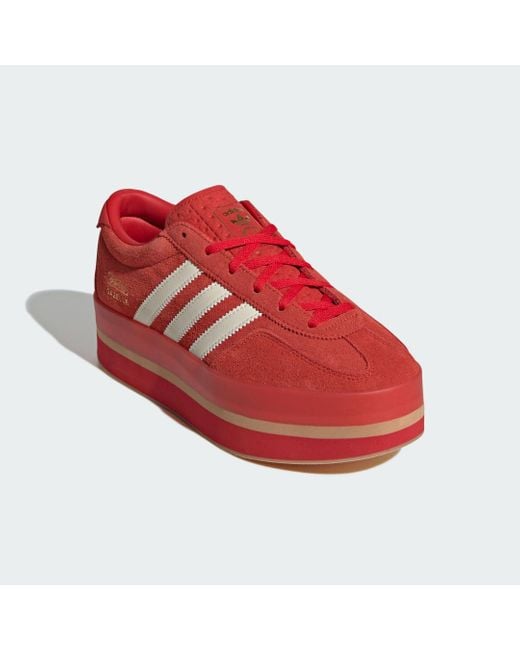 Adidas Red Gazelle Stack Shoes