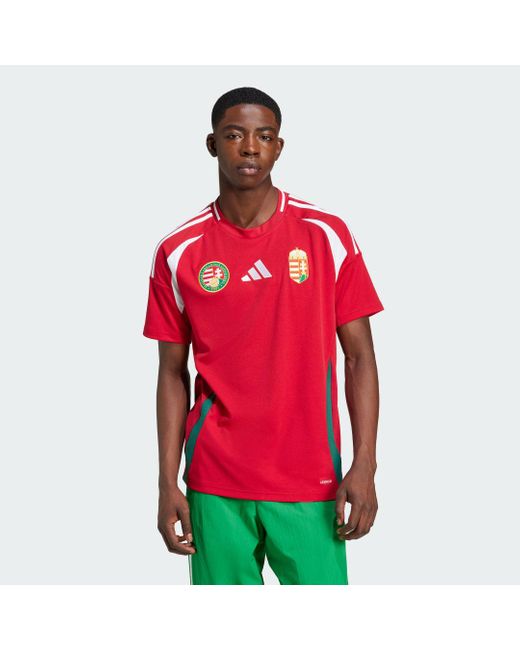 Adidas Red Hungary 24 Home Jersey for men