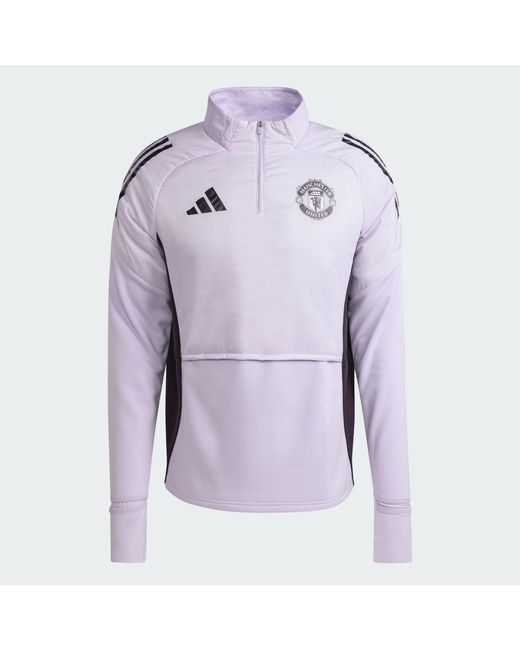 Adidas Purple Manchester United Tiro 25 Competition Winterized Top for men