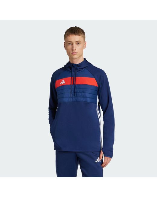 Adidas Blue Tiro 25 Essentials Winterized Training Top for men