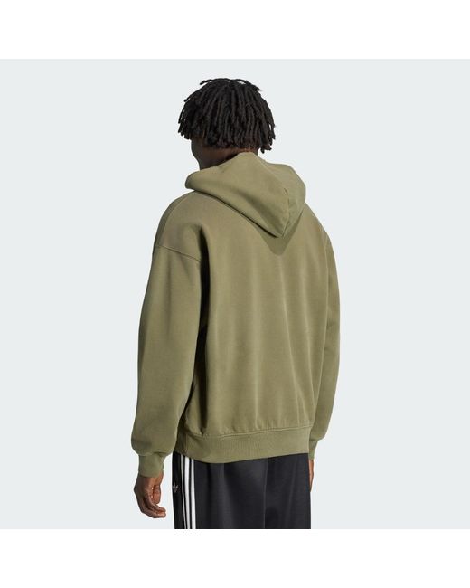 Adidas Green Elevated Gfx Hoodie for men