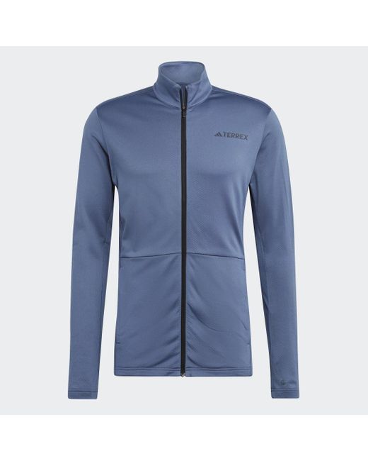 Adidas Blue Terrex Multi Full-zip Fleece Jacket for men