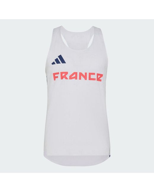 Adidas Blue France Adizero Training Tank Top for men