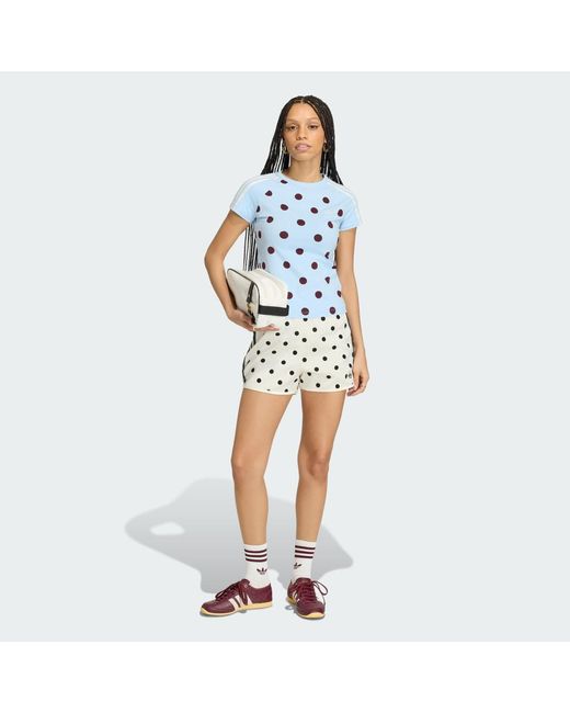 Adidas Blue Polka Dots Sprinter Shorts