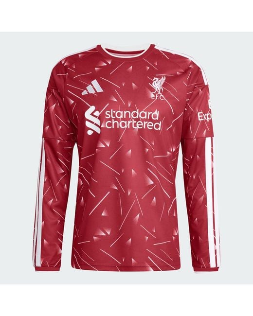 Adidas Red Liverpool Fc 26/27 Home Jersey Long Sleeve for men