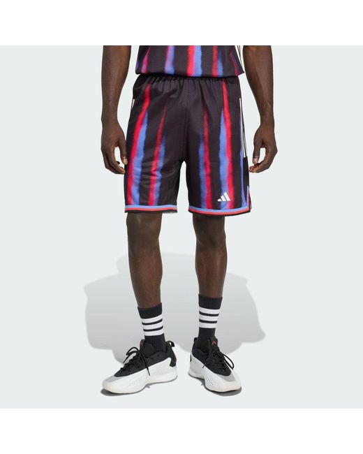 Adidas Red Paris Basketball Home Shorts for men